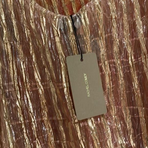 NWT Rachel Comey Metallic Peach Swoop Blouse - Picture 6 of 6